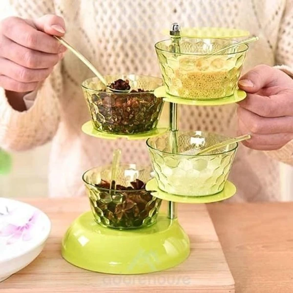 360° Revolving 4 Layer Pickle Container