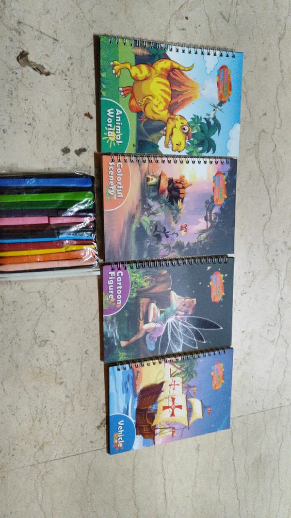 4 PC COLOUR MAGIC BOOK SET