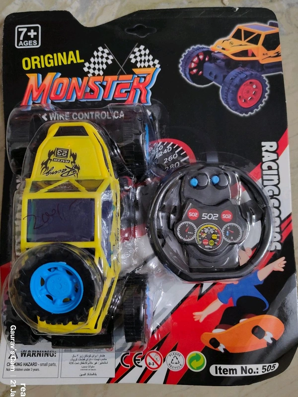 Monster Remote Control Car With Wired Stearing Remote 