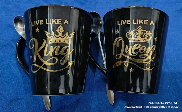 Coffee Mug Set (Live Like A King And Queen)