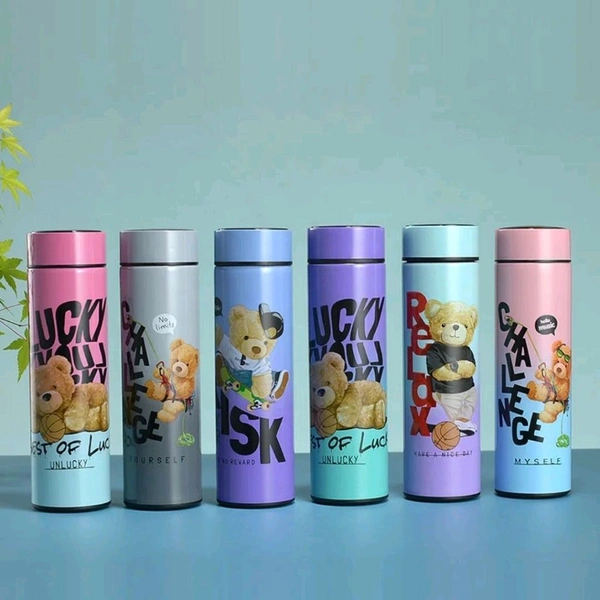 Teddy Print Temperature Bottle (Imported)