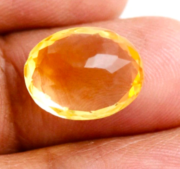 Natural Citrine Stone (Certified by GIA / IGJTL / IGI ) Africa Mines Sunela Stone Unheated UntreatedCODE = Citrine22734 - Amber