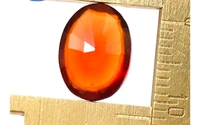 Natural Hessonite Stone (Certified by GIA / IGJTL / IGI ) Ceylon Mines Gomed Stone Unheated UntreatedCODE = Hessonite36078 - Nutmeg Wood Finish