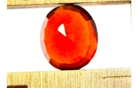 Natural Hessonite Stone (Certified by GIA / IGJTL / IGI ) Ceylon Mines Gomed Stone Unheated UntreatedCODE = Hessonite36140 - Nutmeg Wood Finish