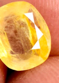 Natural Yellow Sapphire Stone (Certified by GIA / IGJTL / IGI ) Ceylon Mines Pukhraj Stone Unheated UntreatedCODE = Pukhraj19067 - Gold
