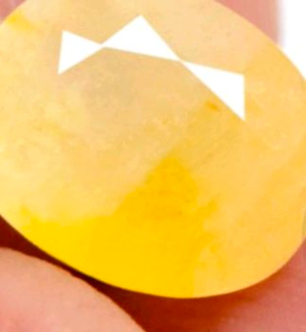 Natural Yellow Sapphire Stone (Certified by GIA / IGJTL / IGI ) Ceylon Mines Pukhraj Stone Unheated UntreatedCODE = Pukhraj18890 - Yellow