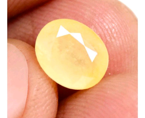 Natural Yellow Sapphire Stone (Certified by GIA / IGJTL / IGI ) Ceylon Mines Pukhraj Stone Unheated UntreatedCODE = Pukhraj19001 - Yellow