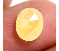 Natural Yellow Sapphire Stone (Certified by GIA / IGJTL / IGI ) Ceylon Mines Pukhraj Stone Unheated UntreatedCODE = Pukhraj19001 - Yellow