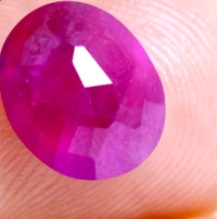 Natural Ruby Stone (Certified by GIA / IGJTL / IGI ) Old Burma Mines Unheated UntreatedCODE = Ruby6512 - Purple