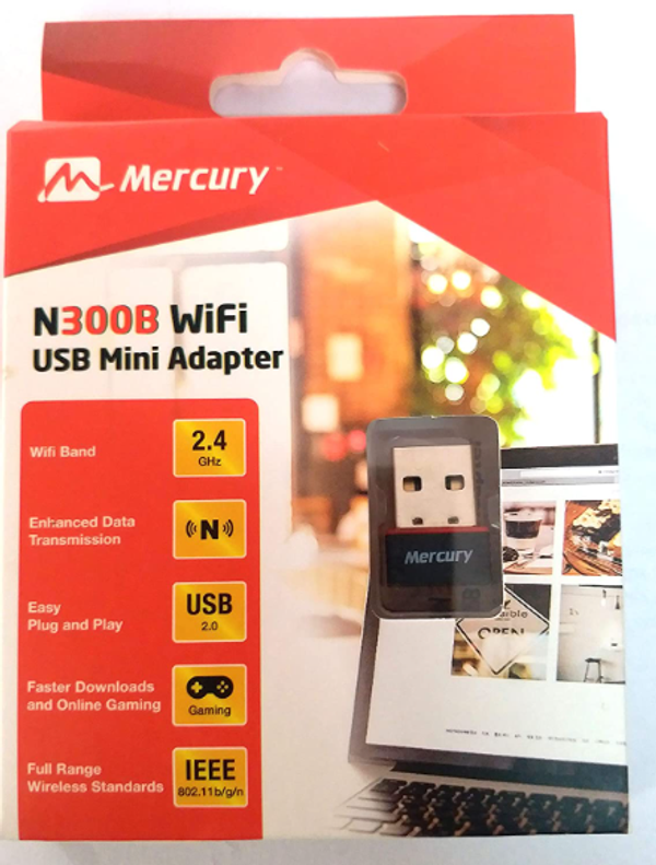 Mercury MERCURY N300B WiFi USB Mini Adapter - Black