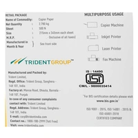 Trident Spectra Copy Paper Fs 1 Ream 1 N - Legal, White