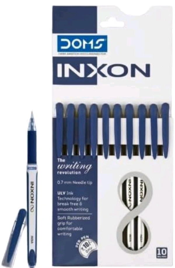 Doms Inxon Blue Ball Pen| Blue - 10 Pc