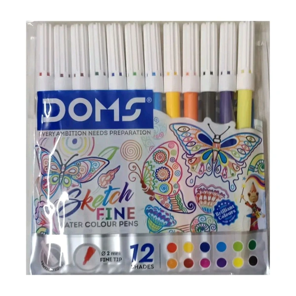 DOMS SKETCH PEN FINE 12 SHADES - 5pc