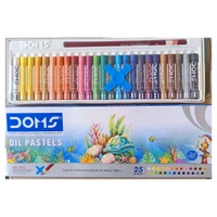 DOMS OIL PASTEL 25 SHADES PAPER BOX - 1pc