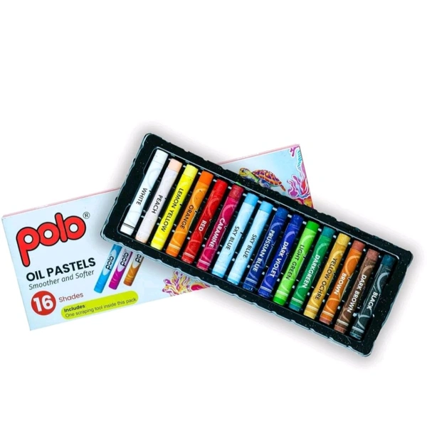 POLO OIL PASTEL 16 SHADES PAPER BOX - 1pc