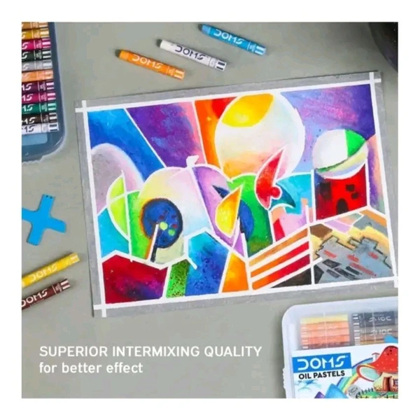 DOMS OIL PASTEL 50 SHADES PLASTIC BOX - 1pc