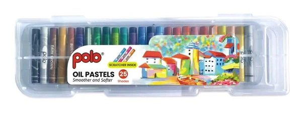 POLO OIL PASTEL 25 SHADES PLASTIC BOX - 1pc
