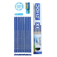 DOMS X1 Xtra Super Dark Pencils(Pack of 10 Pencils, 1 eraser, 1 sharpener) - 1pc