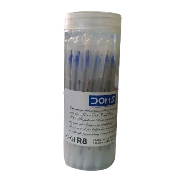 DOMS KIKA R8 BALL PEN BLUE  - 25 Pc Jar