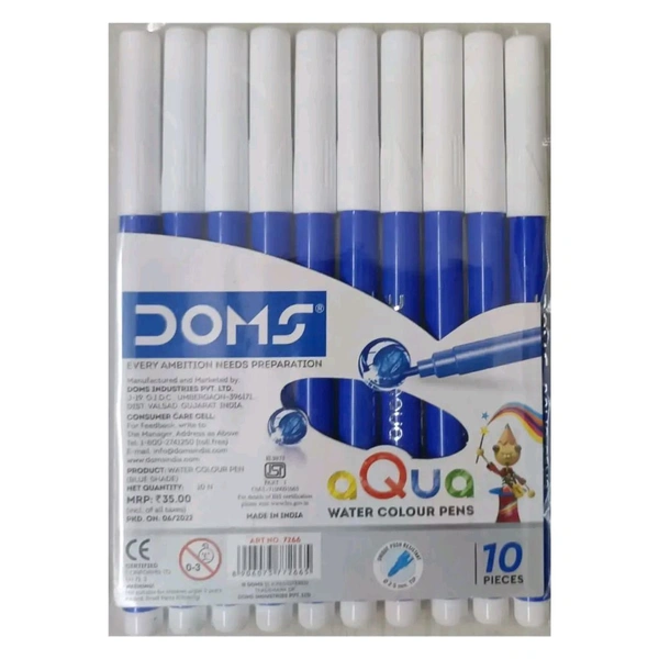 DOMS SKETCH PEN BLUE ( PACK OF 10 Pcs) - 1Pc, Blue