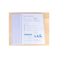 Transparent A4 Sliding Bar Report Covers - Pack of 10 - 1 Pac
