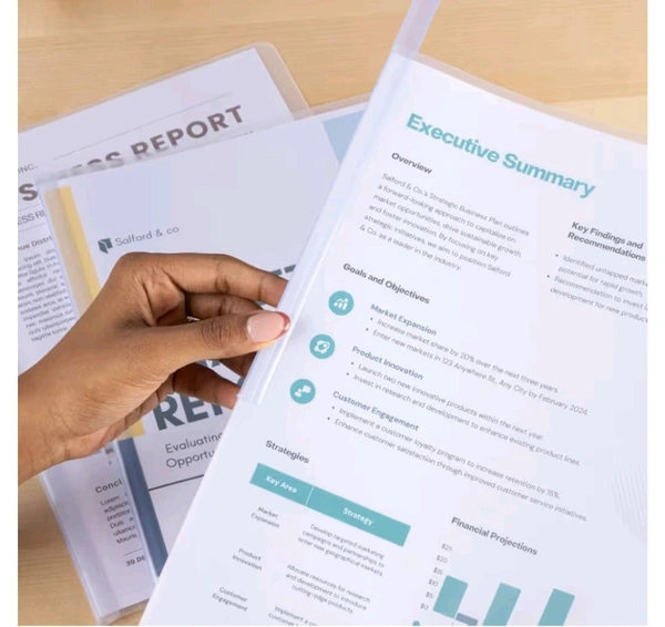 Transparent A4 Sliding Bar Report Covers - Pack of 10 - 1 Pac