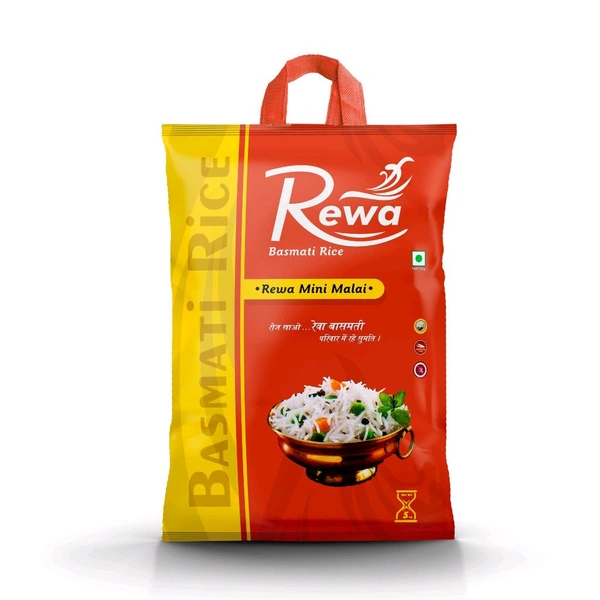 Rewa Premium Full Size Malai Basmati Pulav Rice 10kg Bag | 1.5 Years Old