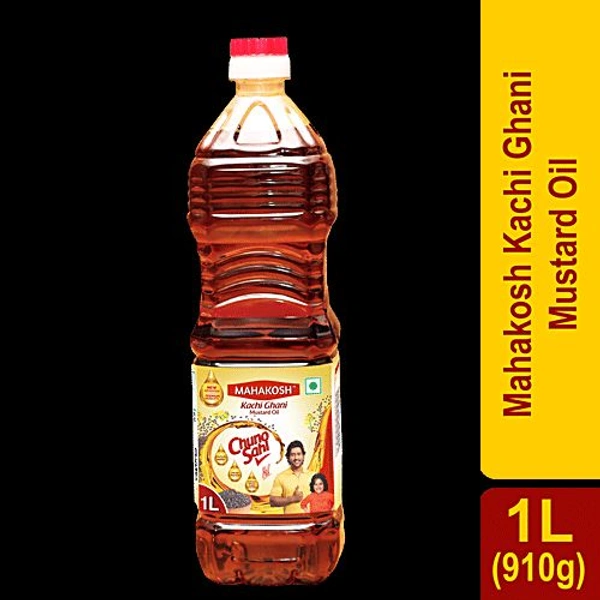 Mahakosh Kachi Ghani Mustard Oil  Bottle | 850gm Patanjali Mustard Oil Premium Kachi Ghani 