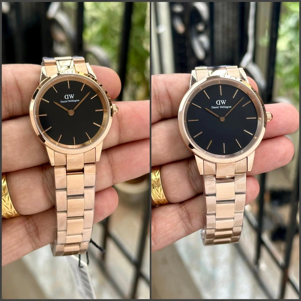 Daniel Wellington Iconic Link  - Rose gold + Black