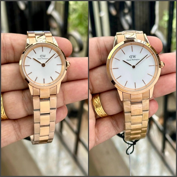 Daniel Wellington Iconic Link  - Rose Gold + white