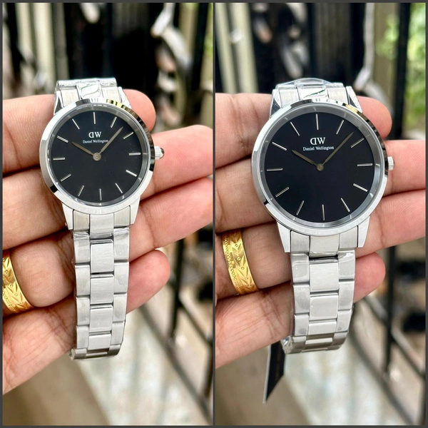 Daniel Wellington Iconic Link  - silver+ Black