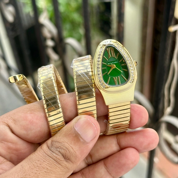 Bvlgari Serpenti Spiga - Gold + green