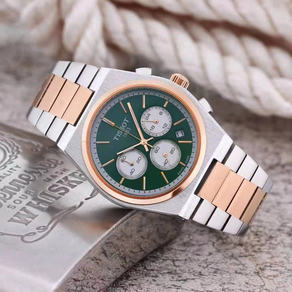 Tissot PRX - Rose gold + green, 550