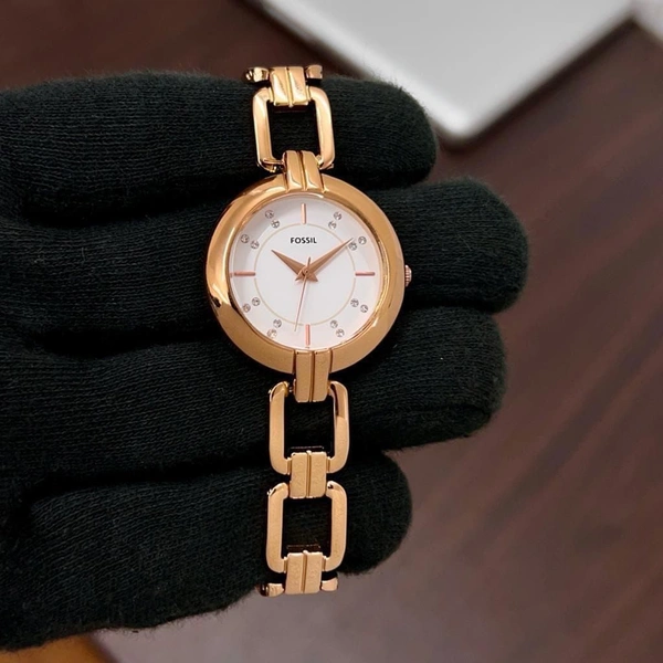 Fossil Elegat  - Rose gold + white