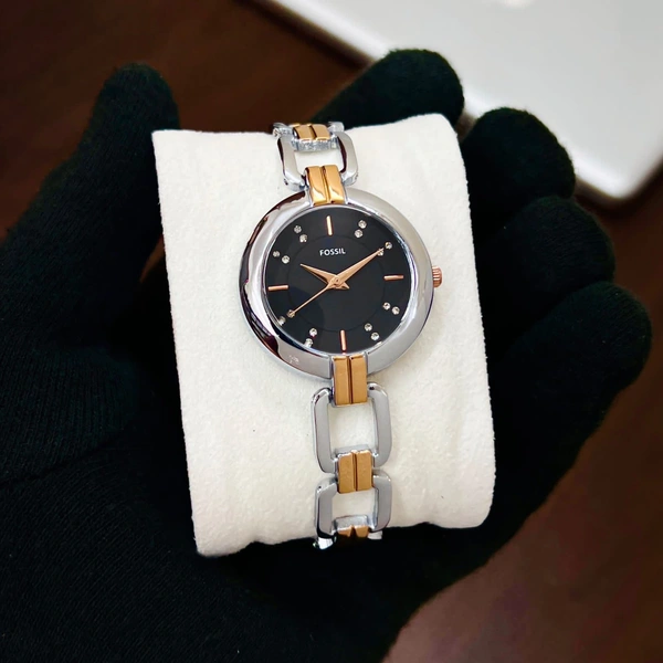 Fossil Elegat  - silver + Black