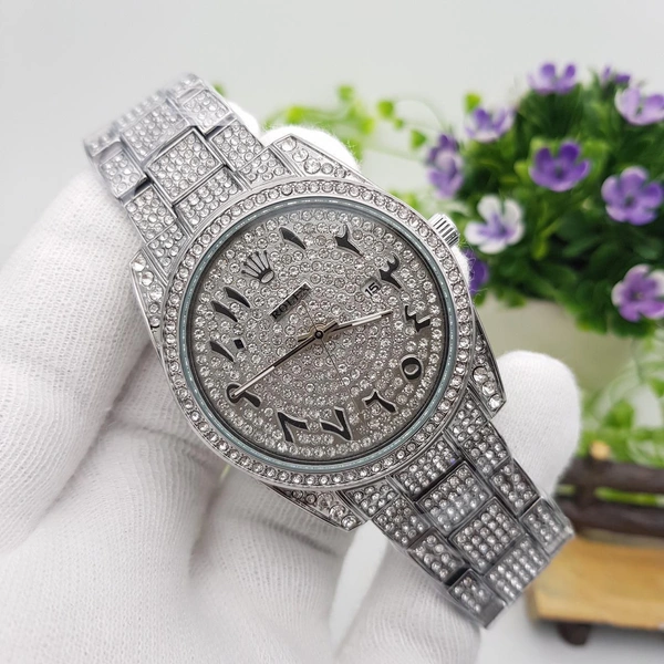 Rolex Full Diamond  - Silver