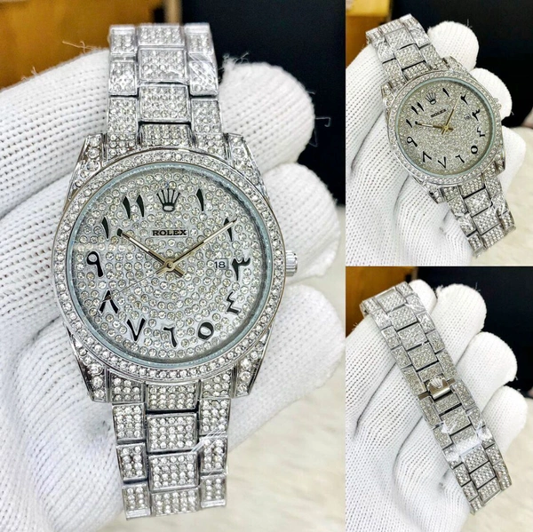 Rolex Full Diamond  - Silver