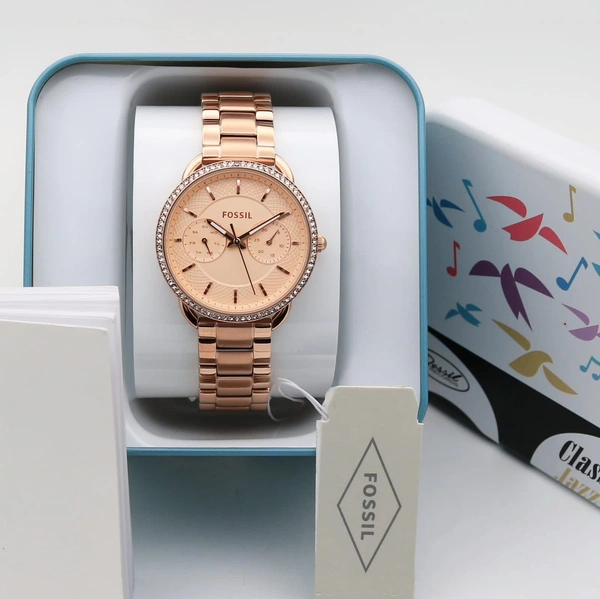 Fossil Tailor’s Collection  - Rose gold + white, Hard Box
