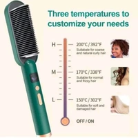 Hair Straightener Comb - Green
