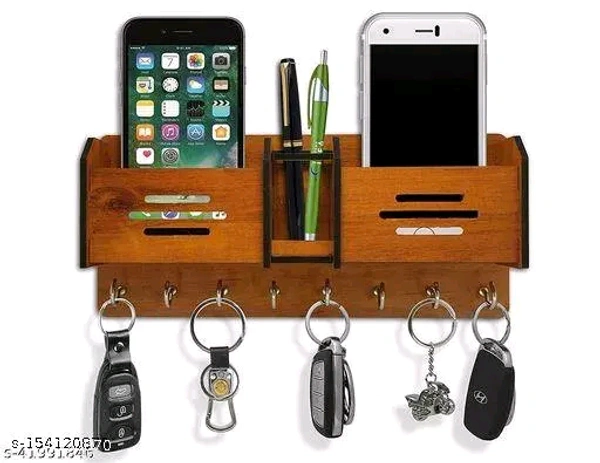 GLOBAL DECOR Double Box Window 8 Hooks Premium Wood... - शुभ लाभ