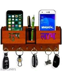 GLOBAL DECOR Double Box Window 8 Hooks Premium Wood... - शुभ लाभ