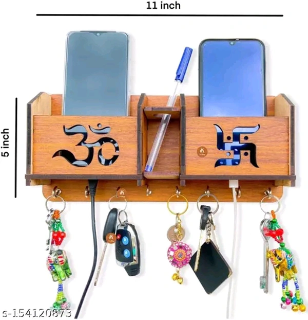 GLOBAL DECOR Double Box Window 8 Hooks Premium Wood... - शुभ लाभ