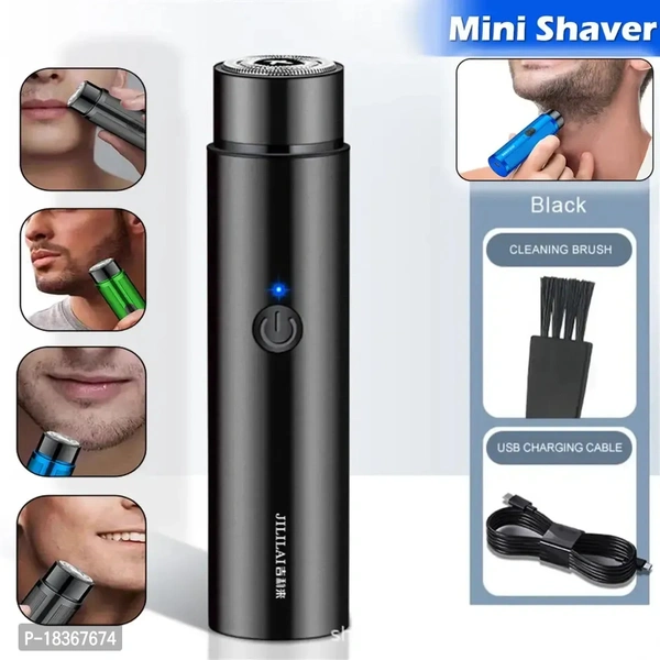 Electric Shaver Hair Trimmer for Men and Women | Dual-edge Blades | USB Painless Electric Beard Hair Shaves - Black