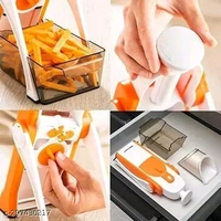 Stainless Steel Adjustable Slicer with Spring Slicer Safety Holder Ideal Mandoline for Multipurpose