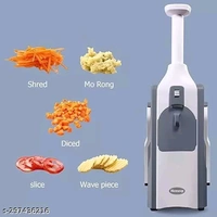 Stainless Steel Adjustable Slicer with Spring Slicer Safety Holder Ideal Mandoline for Multipurpose