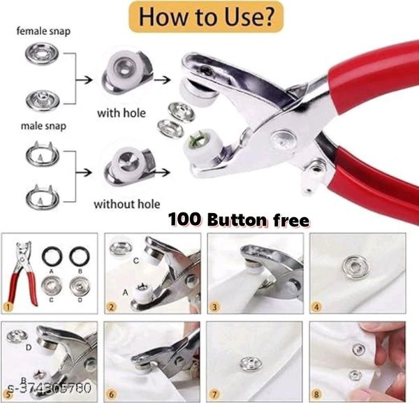 MAVDI 100 Pcs (50 Open Ring + 25 Male Snaps + 25 Female Snap... - Free Size