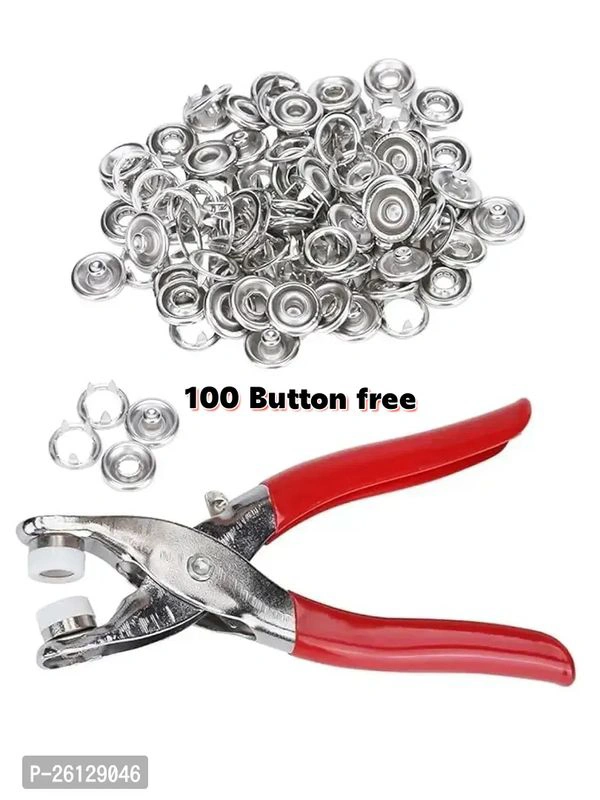 MAVDI 100 Pcs (50 Open Ring + 25 Male Snaps + 25 Female Snap... - Free Size