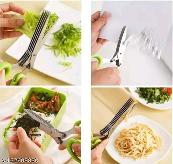 5 Layers Blade Scallion Scissors