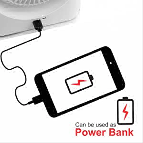   Mini Rechargeable Fan With SMD Led Light - Aquamarine