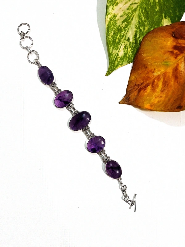Meera Jewels Bracelet  - Adjustable, Amethyst, Amethyst